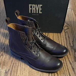 Frye Men's Rich Brown Lace-Up Boots